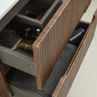 Trent 80 alsó fürdőszobabútor kerámia mosdóval 2 fiókos, sunset tölgy