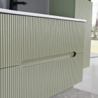 Trent 80 alsó fürdőszobabútor kerámia mosdóval 2 fiókos, zöld