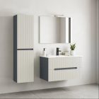 Trent függesztett oldal szekrény antracit szürke-fehér