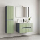 Trent függesztett oldal szekrény antracit szürke-világoszöld