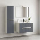 Trent függesztett oldal szekrény fehér-antracit szürke