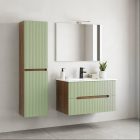 Trent függesztett oldal szekrény sunset tölgy-világoszöld