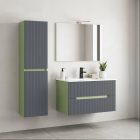 Trent függesztett oldal szekrény világoszöld-antracit szürke