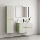 Trent függesztett oldal szekrény világoszöld-fehér