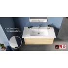 CeraStyle BLUE porcelán mosdókagyló 100 cm - 100 x 47 cm