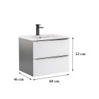 Vario Trim 60 alsó szekrény mosdóval antracit-fehér