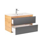 Vario Forte 80 alsó szekrény mosdóval tölgy-antracit