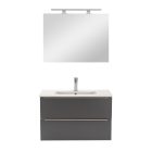 Vario Trim 80 komplett fürdőszoba bútor fehér-antracit