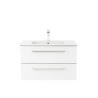 Vario Clam 80 alsó szekrény mosdóval antracit-fehér