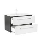 Vario Clam 80 alsó szekrény mosdóval antracit-fehér