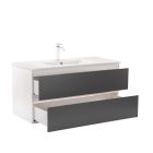 Vario Forte 100 alsó szekrény mosdóval fehér-antracit