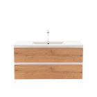 Vario Forte 100 alsó szekrény mosdóval fehér-tölgy
