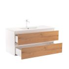 Vario Forte 100 alsó szekrény mosdóval fehér-tölgy