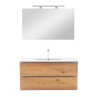 Vario Trim 100 alsó szekrény mosdóval fehér-tölgy