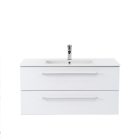 Vario Clam 100 alsó szekrény mosdóval tölgy-fehér