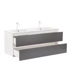 Vario Forte 120 komplett fürdőszoba bútor fehér-antracit
