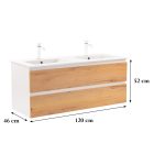 Vario Forte 120 alsó szekrény mosdóval fehér-tölgy