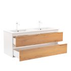 Vario Forte 120 alsó szekrény mosdóval fehér-tölgy