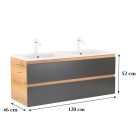 Vario Forte 120 alsó szekrény mosdóval tölgy-antracit