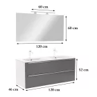 Vario Trim 120 komplett fürdőszoba bútor fehér-antracit