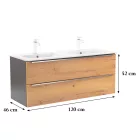 Vario Trim 120 alsó szekrény mosdóval antracit-tölgy