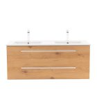 Vario Clam 120 alsó szekrény mosdóval fehér-tölgy