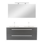 Vario Clam 120 komplett fürdőszoba bútor tölgy-antracit