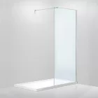 Walker 100x195 cm Walk in zuhanyfal, 195 cm magas, 8 mm-es biztonsági üveg, króm színű elemekkel