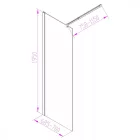 Walker 70/80/90/100/120/140 cm Walk in zuhanyfal, 195 cm magas, 8 mm-es biztonsági üveg, króm színű elemekkel