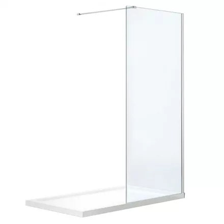 Walker 80x195 cm Walk in zuhanyfal, 195 cm magas, 8 mm-es biztonsági üveg, króm színű elemekkel