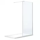 Walker 90x195 cm Walk in zuhanyfal, 195 cm magas, 8 mm-es biztonsági üveg, króm színű elemekkel