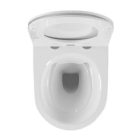 Stuxi Pearl White perem nélküli mély öblítésű íves fali WC, rejtett szerelésű, lecsapódásgátlós wc ülőkével