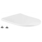 Stuxi Pearl White perem nélküli mély öblítésű íves fali WC, rejtett szerelésű, lecsapódásgátlós wc ülőkével