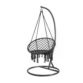 Cardenas függőfotel állvánnyal fekete-fekete