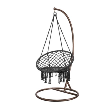 Cardenas függőfotel állvánnyal fekete-barna