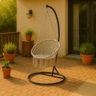 Cardenas függőfotel állvánnyal szürke-fekete