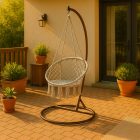 Cardenas függőfotel állvánnyal szürke-barna