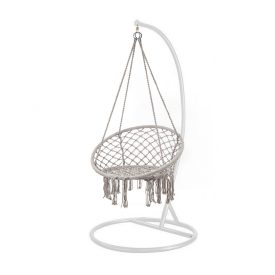 Cardenas függőfotel állvánnyal szürke-fehér