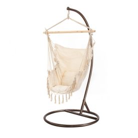 Puerto függőszék állvánnyal bézs-barna