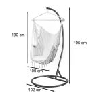 Puerto függőszék állvánnyal szürke-barna