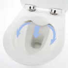 Ride fehér perem nélküli mély öblítésű fali, rimless WC soft close ülőkével
