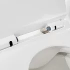 Ride fehér perem nélküli mély öblítésű fali, rimless WC soft close ülőkével