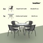 Lund 4+1 kerti bútor garnitúra szett fekete