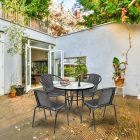 Lund 4+1 kerti bútor garnitúra szett fekete