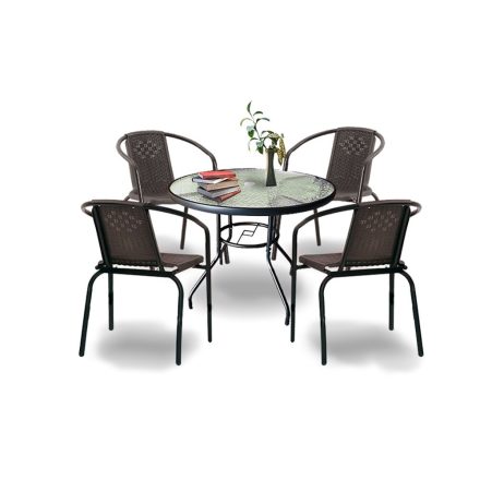 Lund 4+1 kerti bútor garnitúra szett barna