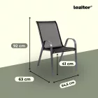 Arlon 4+1 kerti bútor garnitúra szett fekete