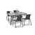 Elzas 4+1 kerti bútor garnitúra szett fekete