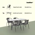 Elzas 4+1 kerti bútor garnitúra szett fekete