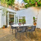 Elzas 4+1 kerti bútor garnitúra szett fekete