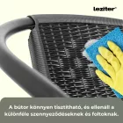 Elzas 4+1 kerti bútor garnitúra szett fekete